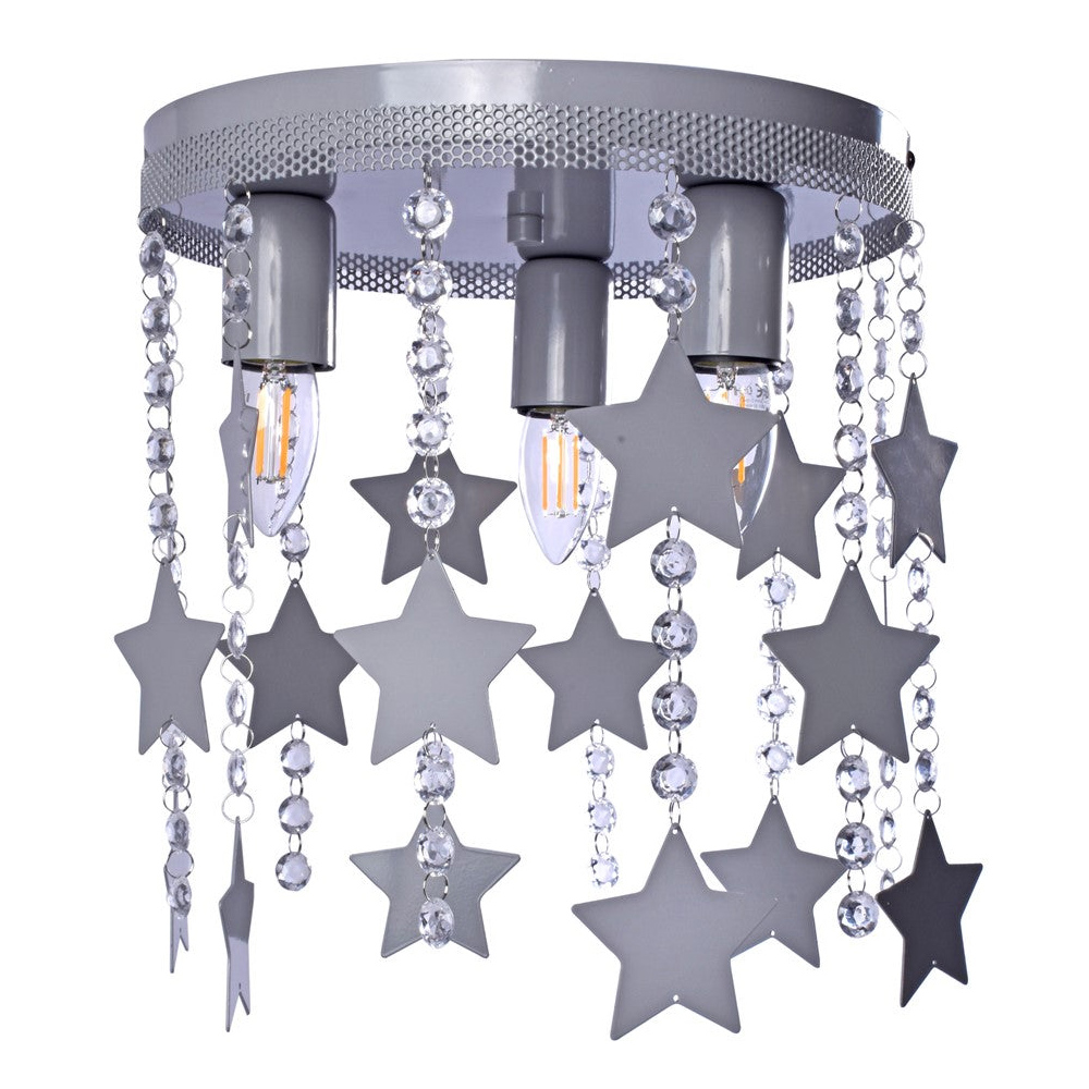 Milagro Star Grey Ceiling Lamp 230V Image 1