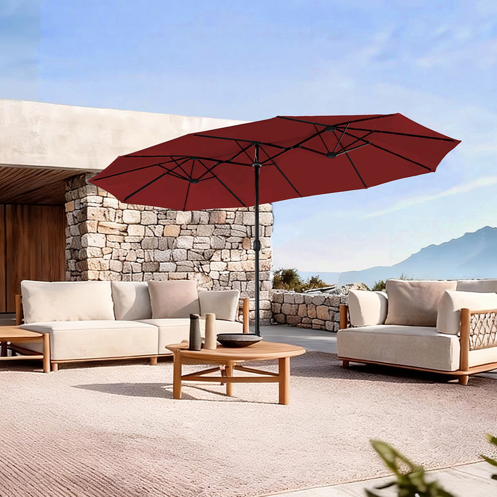 Traderight Mountview Large Doube-Sided Parasol 2.2m Image 2