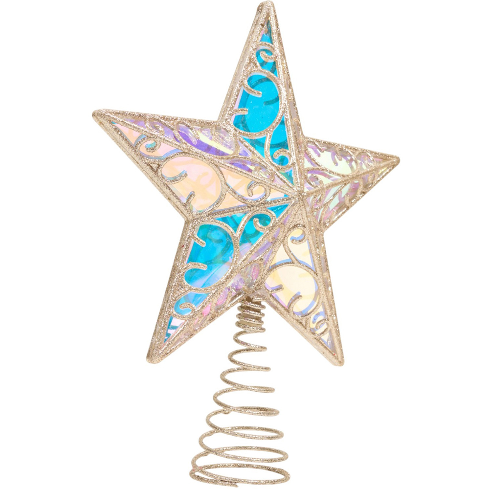 Iridescent Star Christmas Tree Topper Image 2