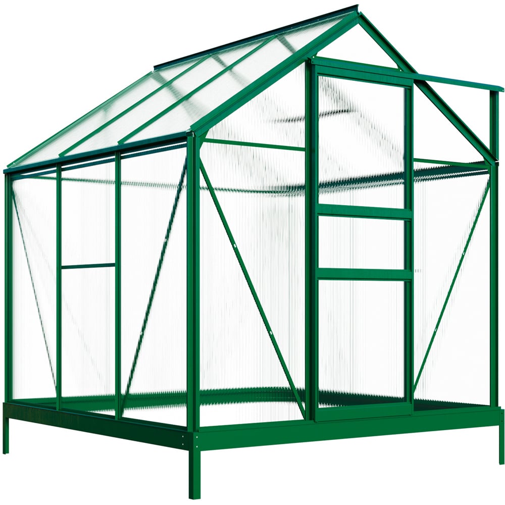 Garden Gear Grey 6.2 x 6.2ft Greenhouse Image 1