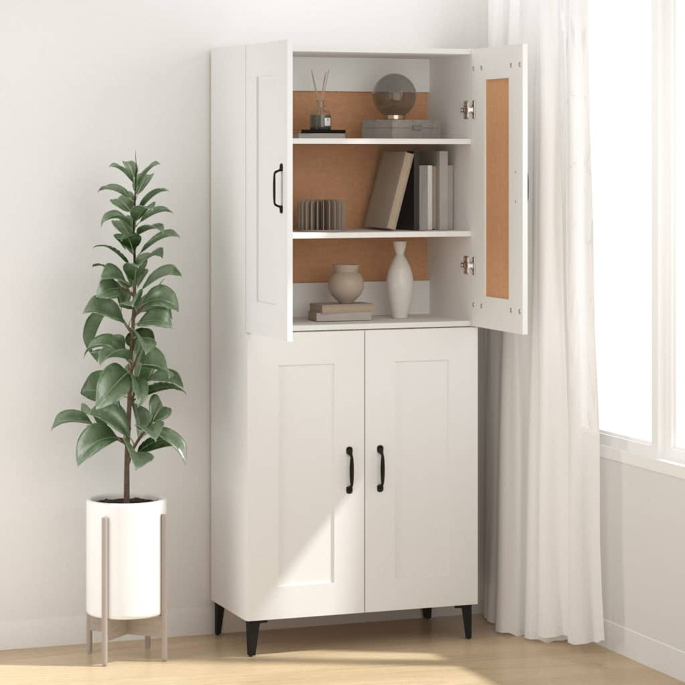 vidaXL 2 Door White Sideboard Image 8