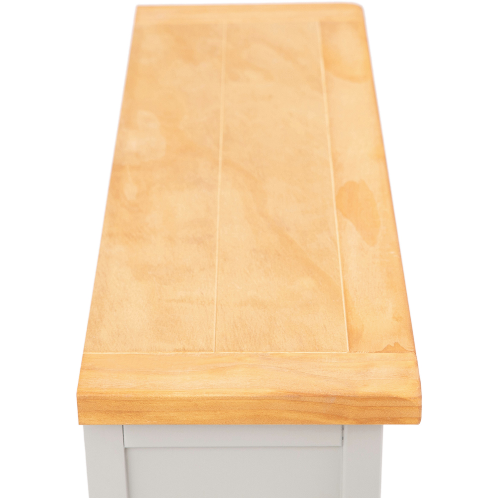 Loreo 4 Shelf Light Grey Wide Bookcase Image 6