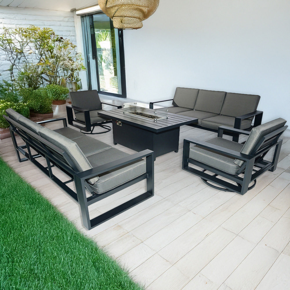 Furniture One 8 Seater Aluminium Garden Dining Set Image 1