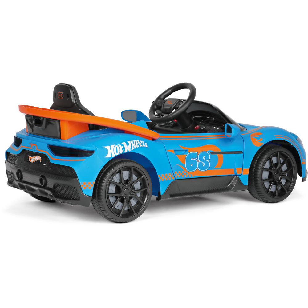 PEG Hot Wheels Kids Electric Ride-On Car with Remote Control Blue 12V Image 3