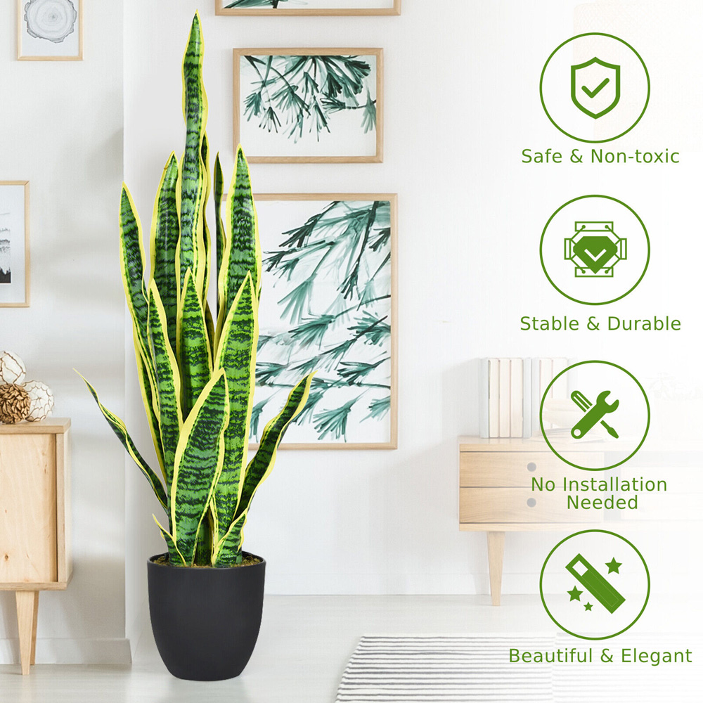 Artificial Snake Plant with Pot 93cm Image 4