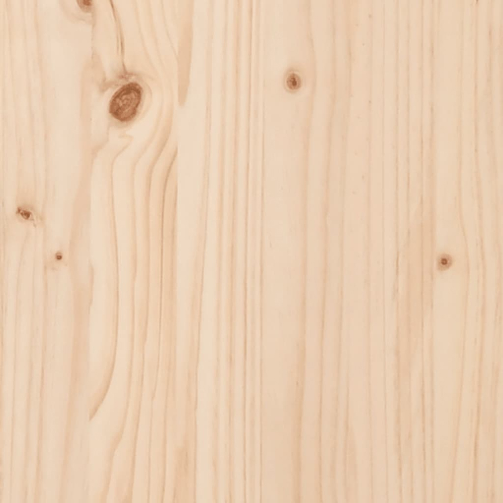 vidaXL 2 Door 3 Shelf Natural Pine Wood Sideboard Image 8