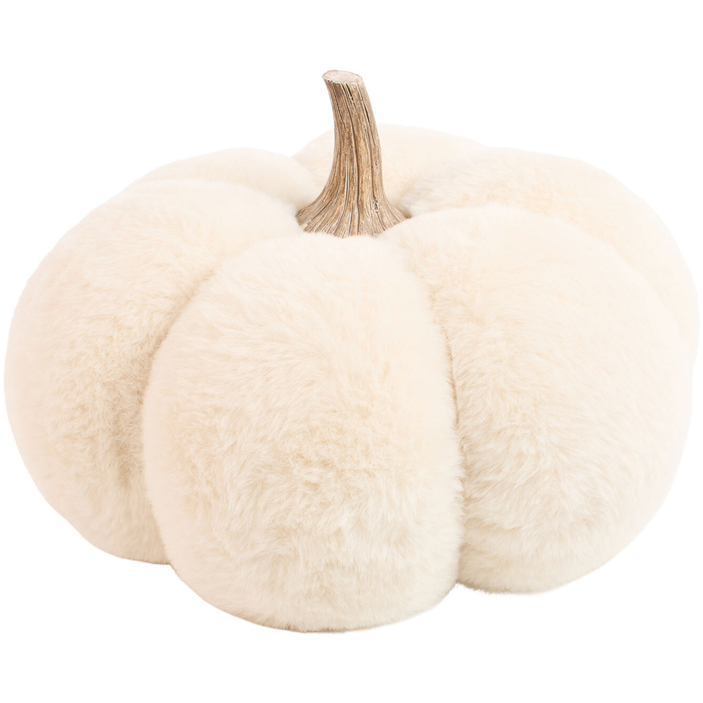 Pumpkin Faux Fur Doorstop Image 4