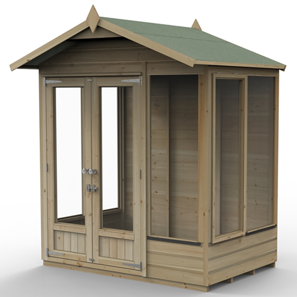 Forest Garden Beckwood 6 x 4ft Single Opening Shiplap Apex Summerhouse Image 4