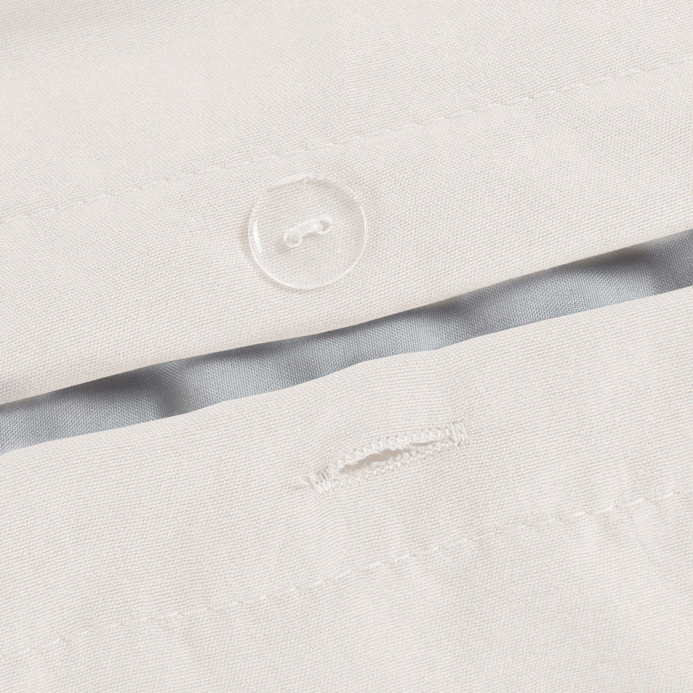 Velosso King Size Cream Plain Microfibre Duvet Cover Set Image 3