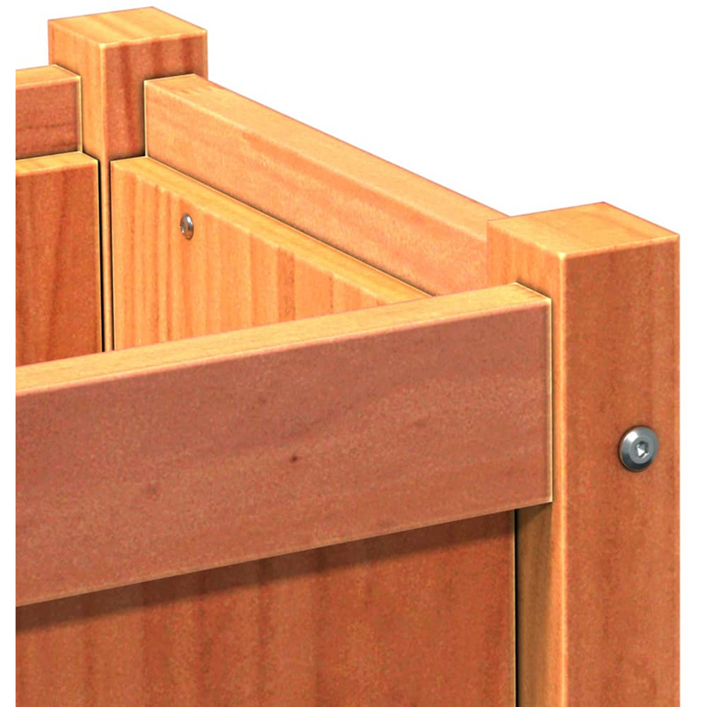 vidaXL Brown Solid Pine Wood Garden Planter 31 x 90 x 31cm 2 Pack Image 9