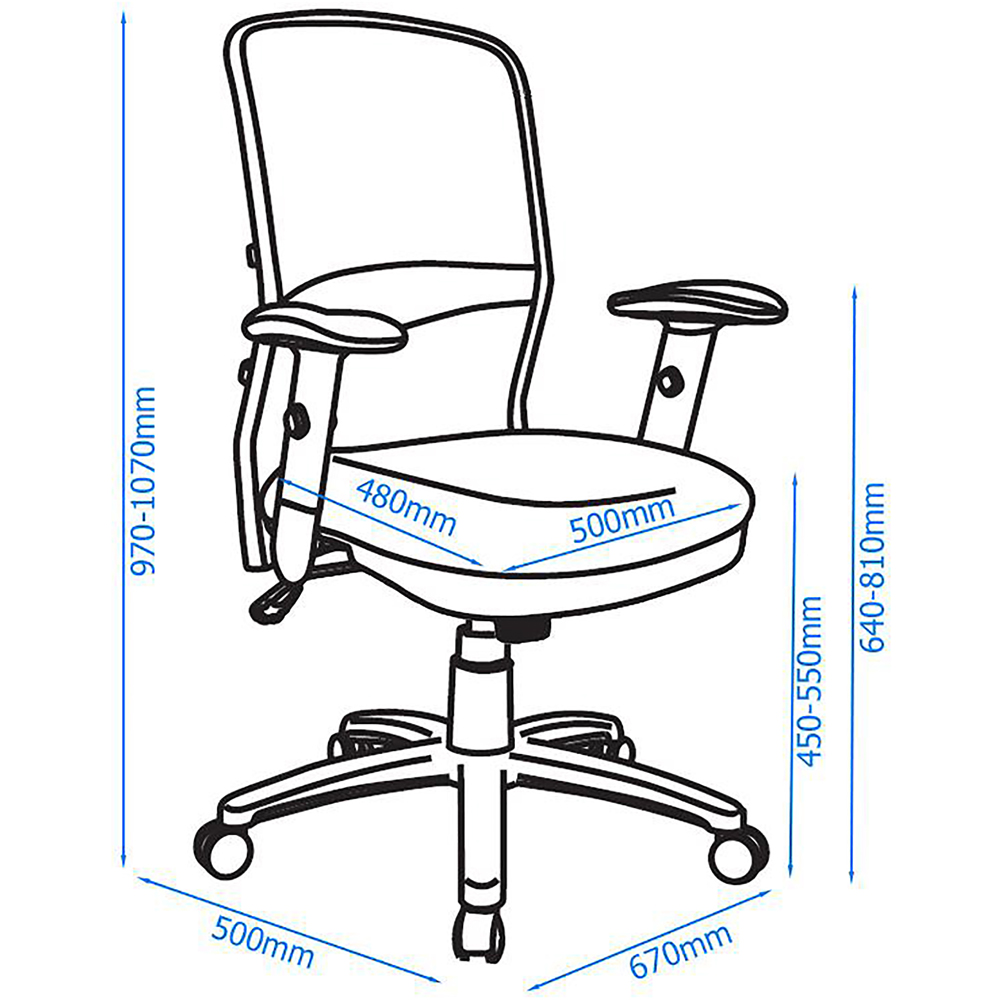 Alphason Mesh Back Adjustable Office Chair Image 7