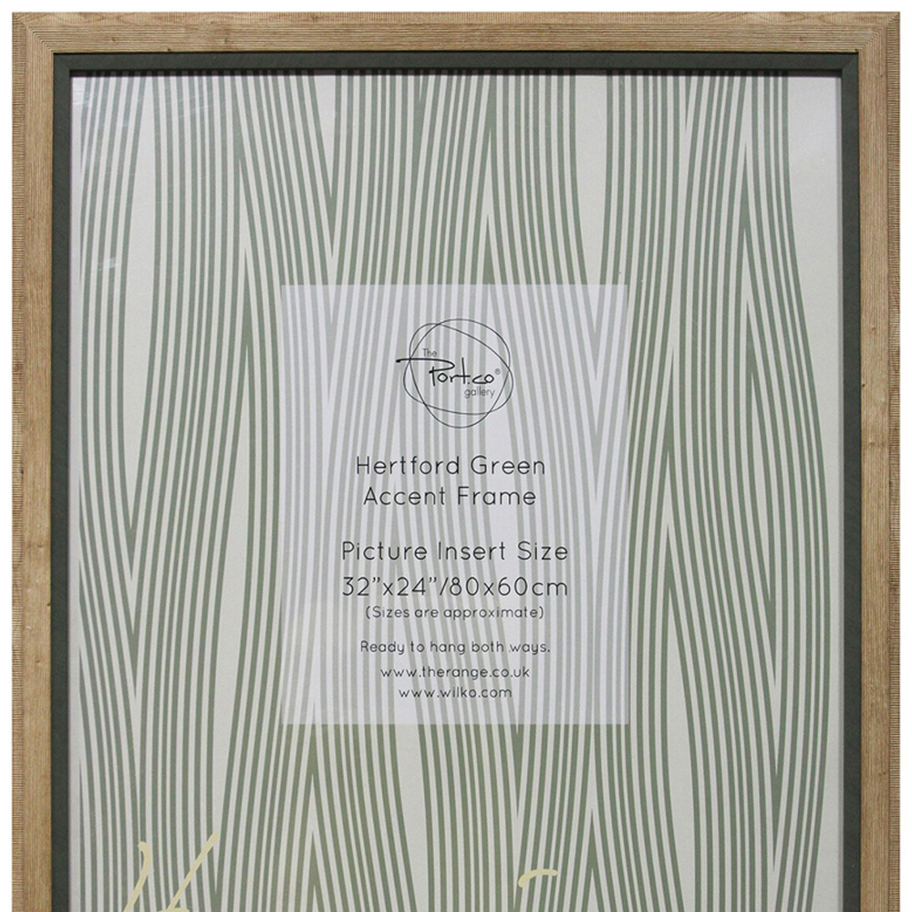 Hertford Green Accent Frame - Natural / 80x60cm Image 4