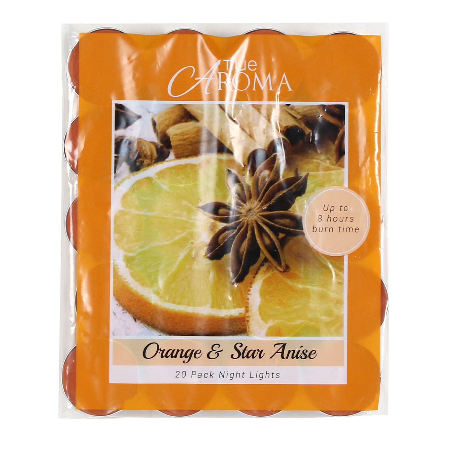 Pack of 20 Orange & Star Anise Tealights Image