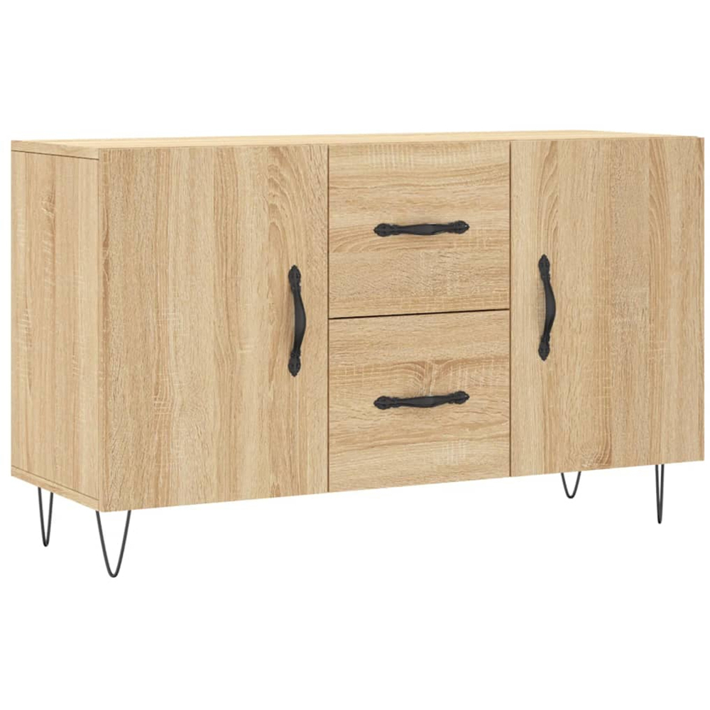 vidaXL 2 Door 2 Drawer Sonoma Oak Sideboard Image 2