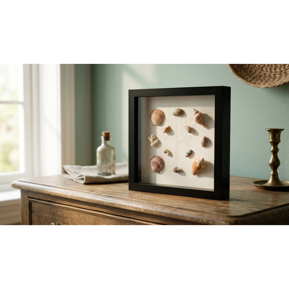 Nicola Spring Black 3D Box Photo Frame 20 x 20 inch 5 Pack Image 5