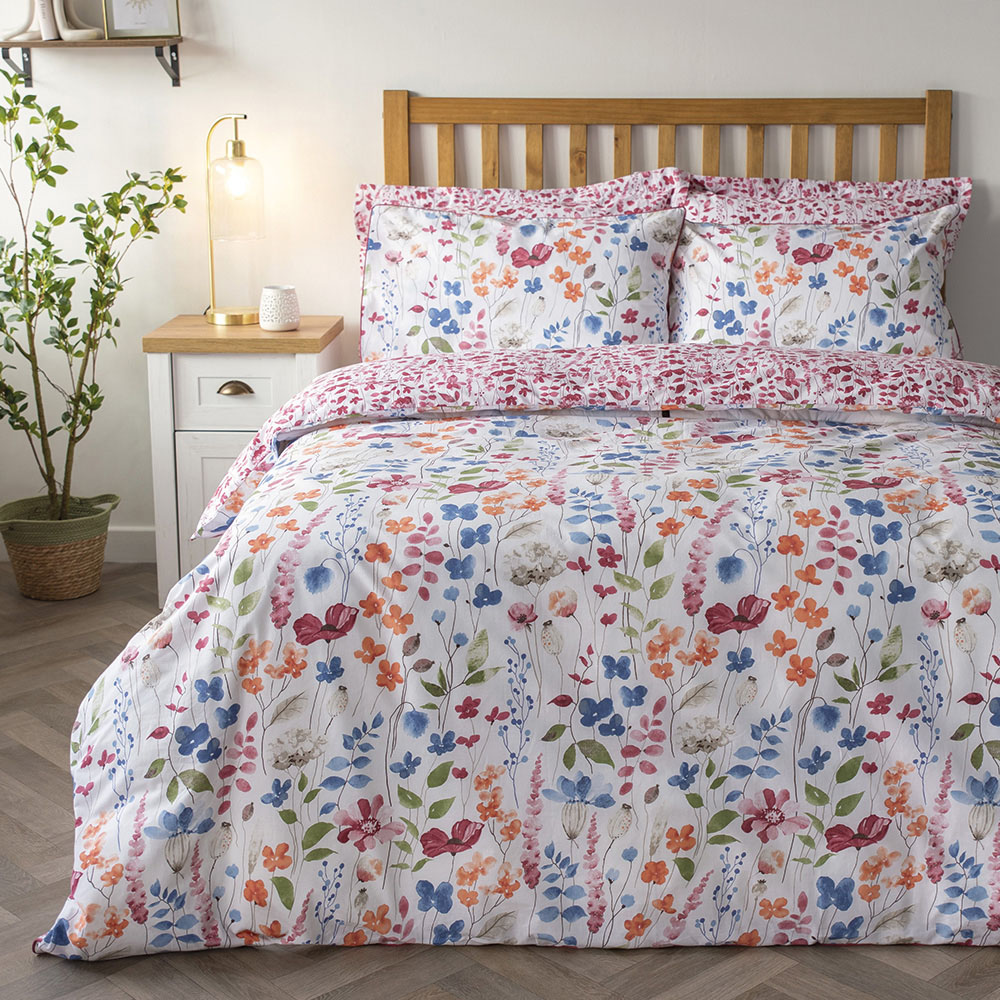 Serene Marnie Super King Size Floral Duvet Set Image 1