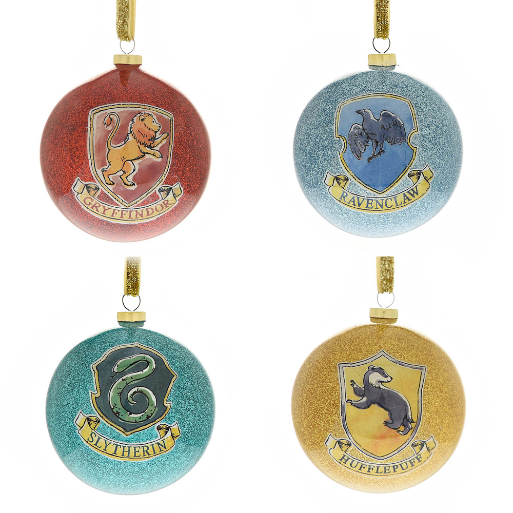 Harry Potter Hogwarts Houses Bauble 4 Pack Wilko