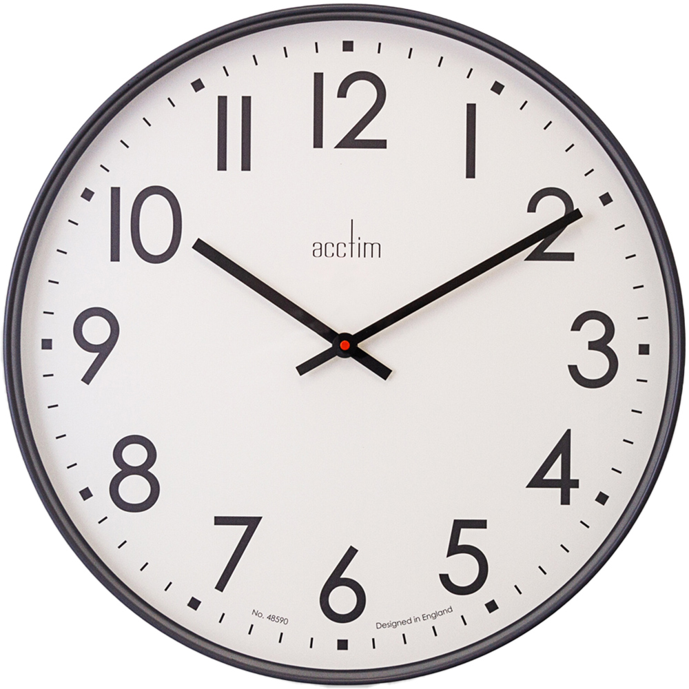 Acctim Ashridge Dark Grey Wall Clock 50cm Image 1