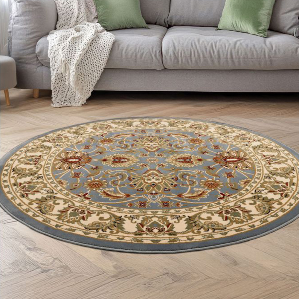 Homemaker Kellan Blue Antique Circular Rug 150cm Image 1