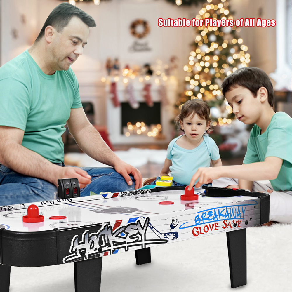Costway Air Powered Hockey Table with Pucks Pushers and LED Scoreboard Image 4