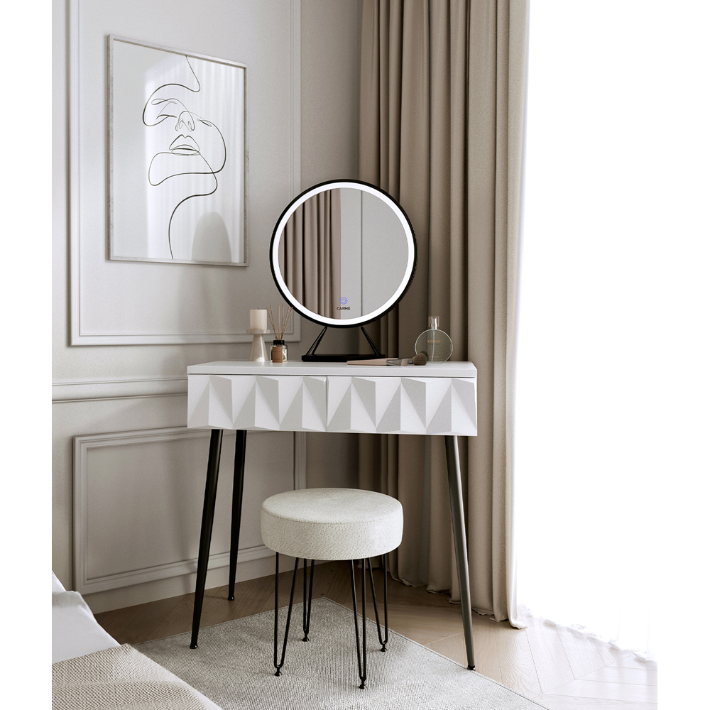CARME Home Lillia Black Frameless Touch Sensor LED Light Mirror 50cm Image 4