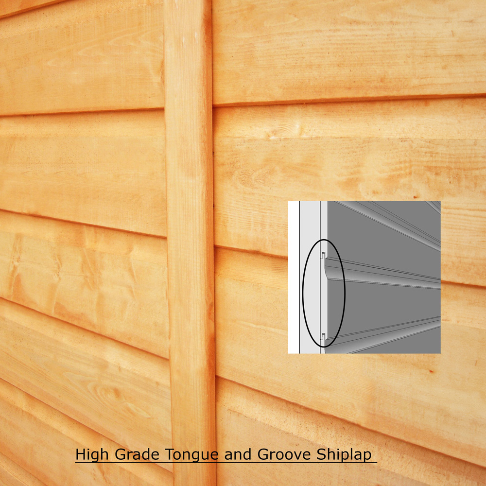 Shire 9 x 6ft Shiplap Style D Security Cabin Apex Garden Shed Image 6