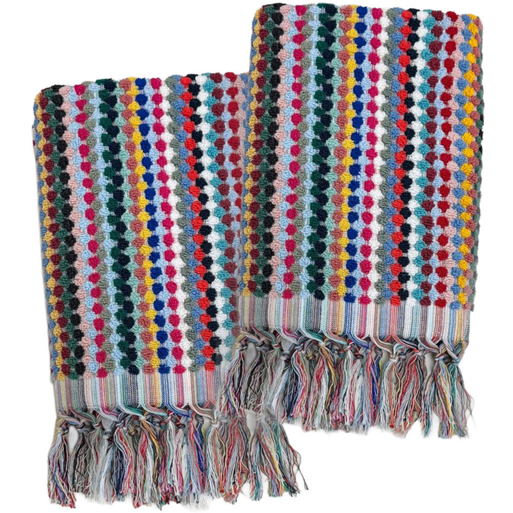 Allure Bath Fashions Popcorn Textured Recycled Cotton Hand Towel 2 Pack Image 1