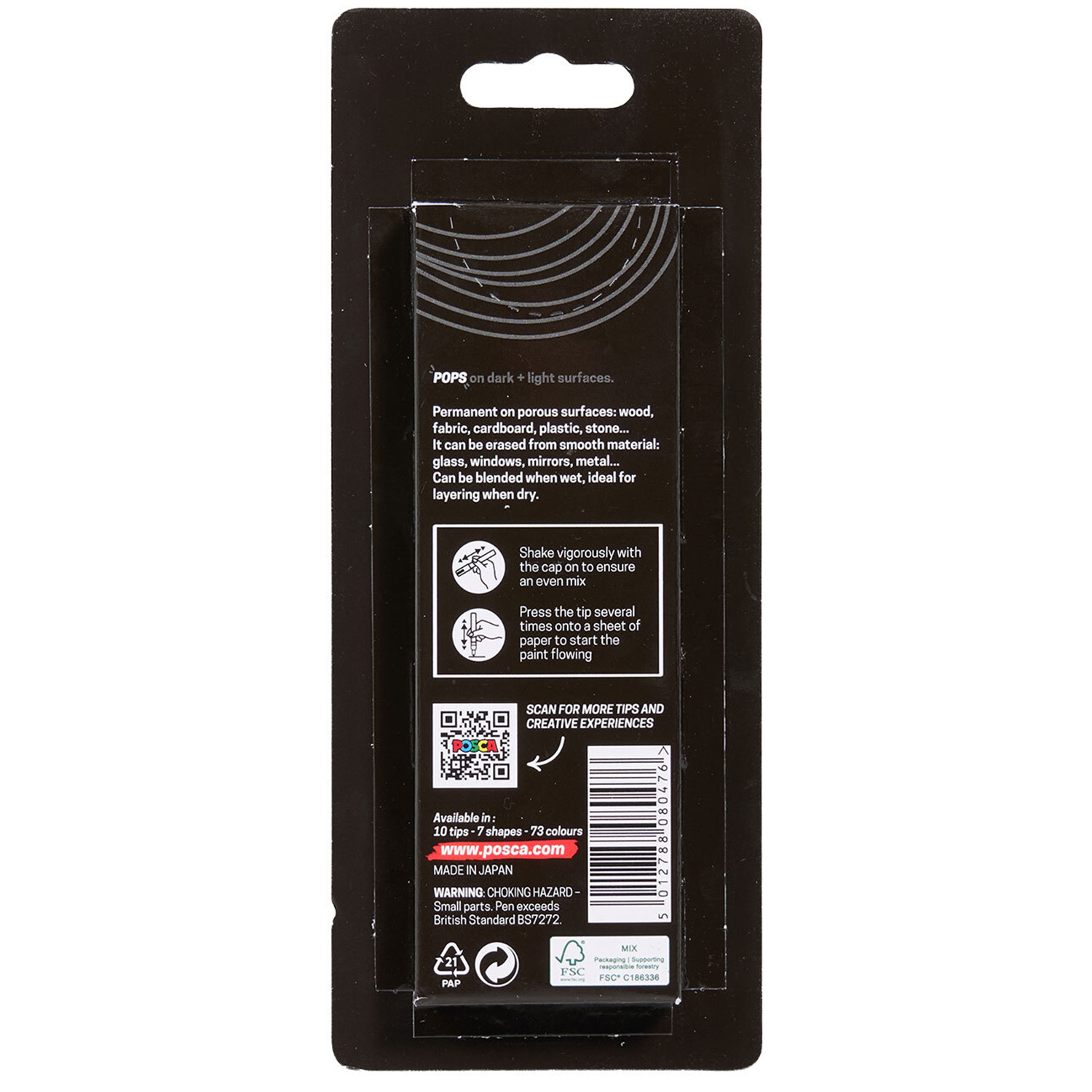 Pack of 2 POSCA 1M Extra Fine Paint Markers Black Image 2