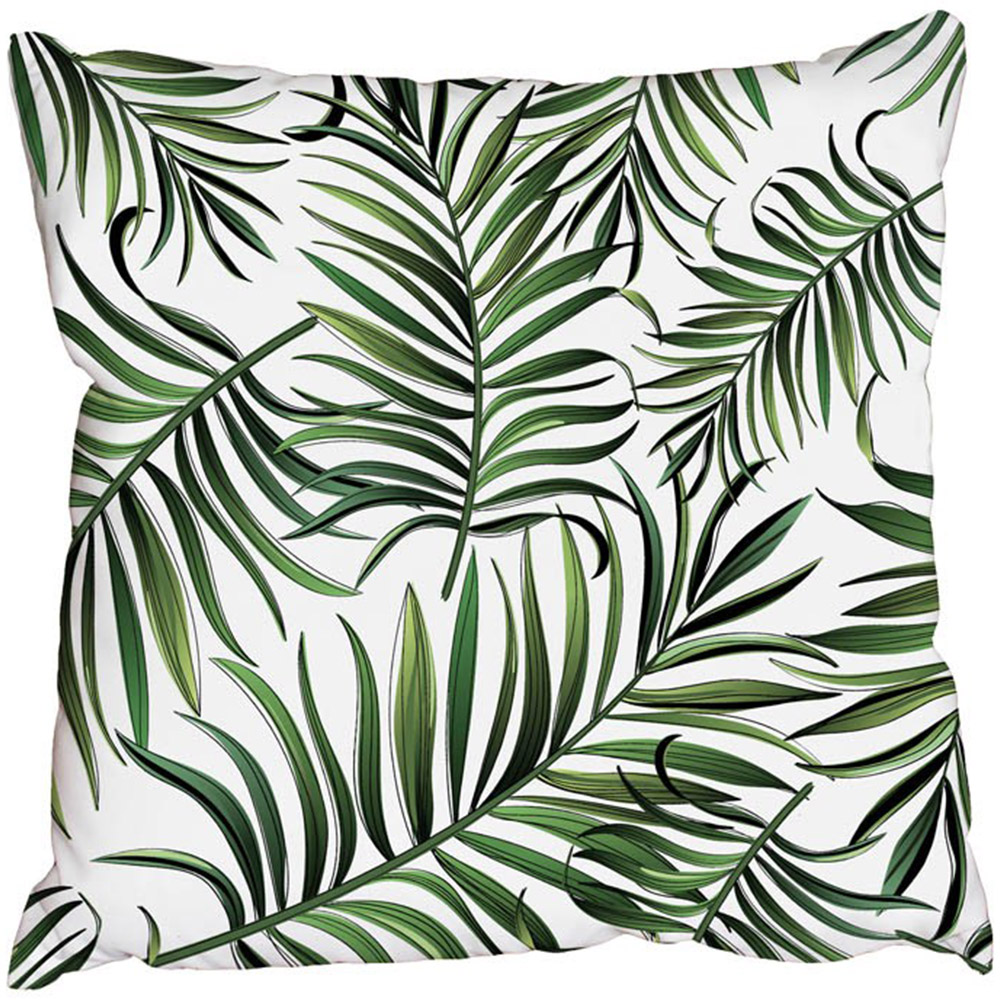 Benjamin Tate Design Green Leaves Outdoor Cushion 45 x 45cm Image 1