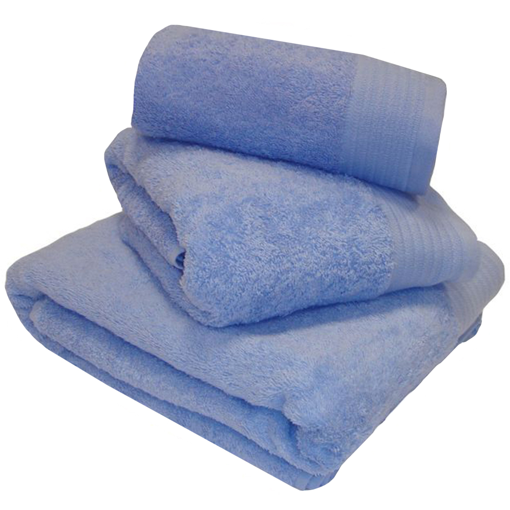 Rapport Home Chatsworth Super Soft 600gsm Combed Cotton Blue Face Towel Image 1