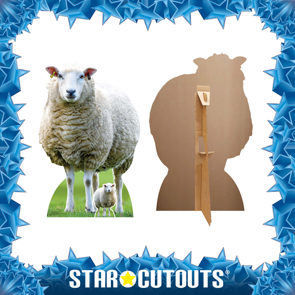 Star Cutouts Farm Animal Sheep Cardboard Cutout 3.1ft Image 3