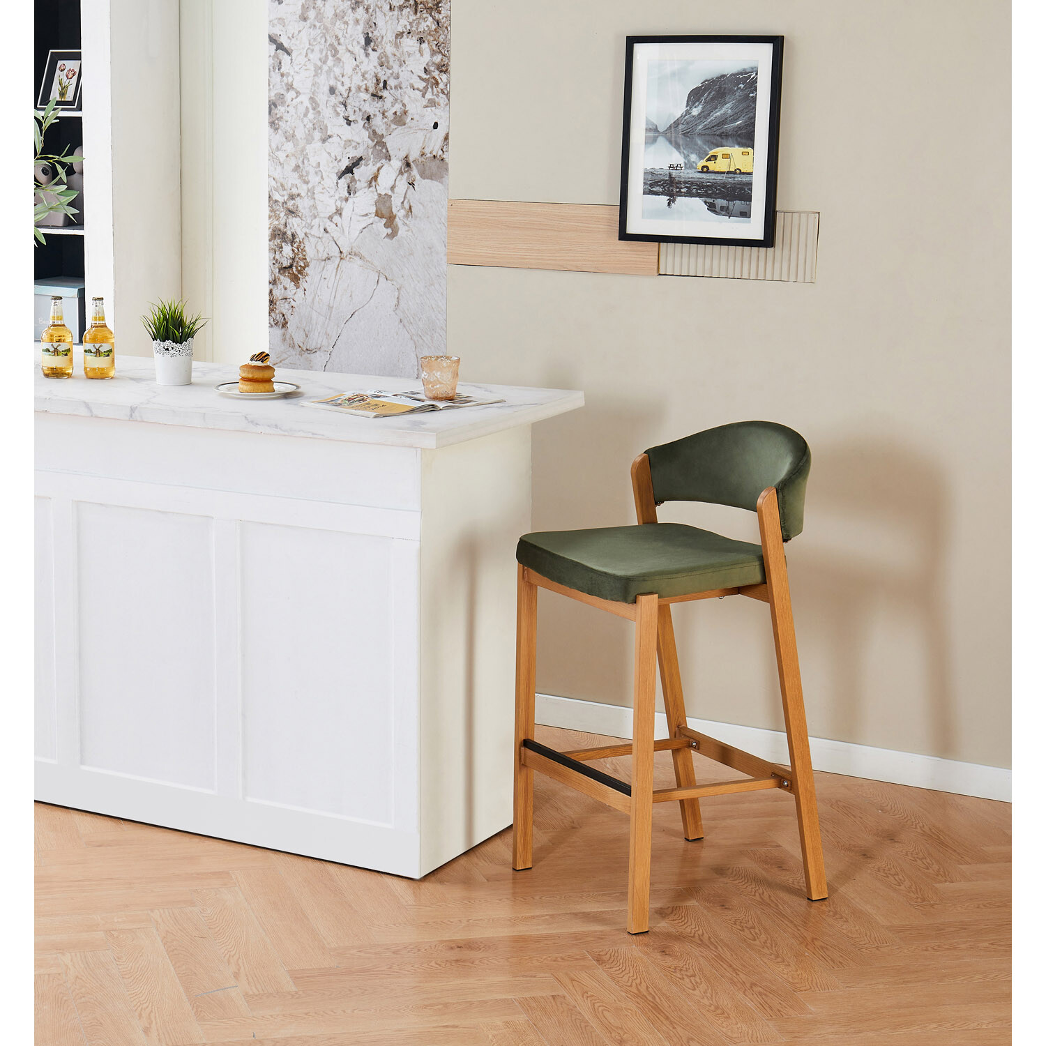 Vinnie Bar Stool Green Image 6