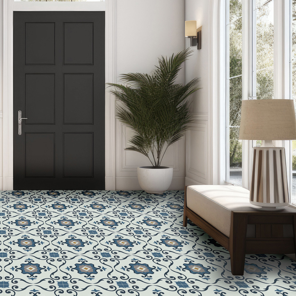 Arthouse ArtiFIX Blue Motif Sticky Back Vinyl Floor Tile 10 Pack Image 1