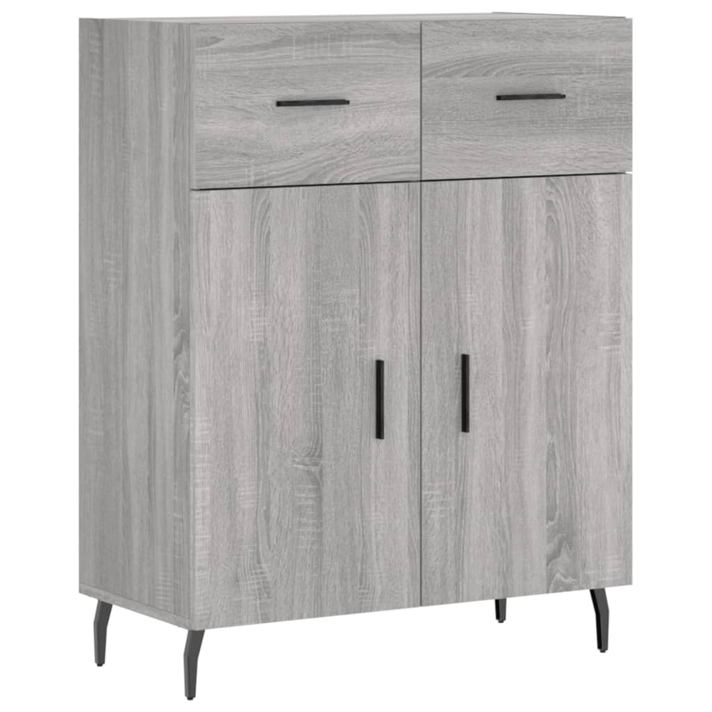 vidaXL 4 Door 2 Drawer Grey Sonoma Highboard Image 7