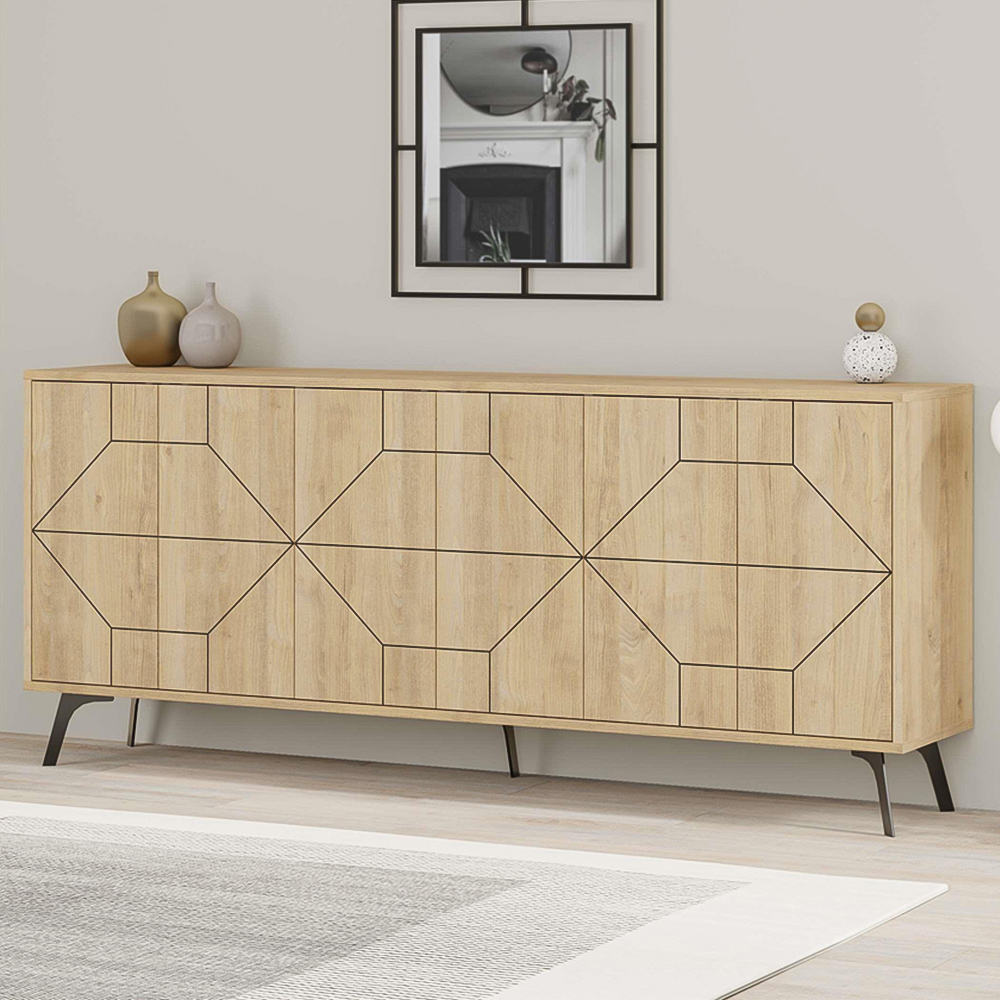 Decortie Dune 3 Door Oak Sideboard Image 1