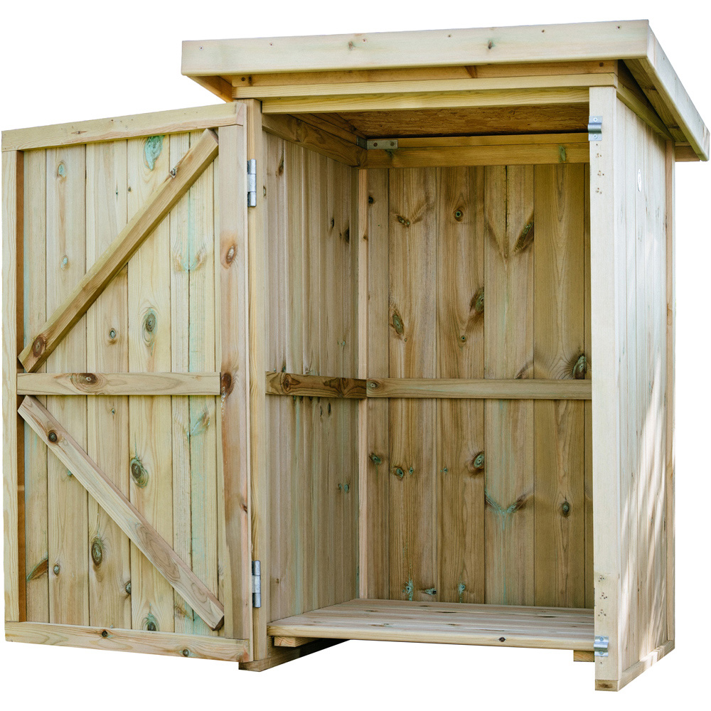 The Garden Village Mitton 2.4 x 2.6ft Small Wooden Apex Garden Storage Shed Image 3
