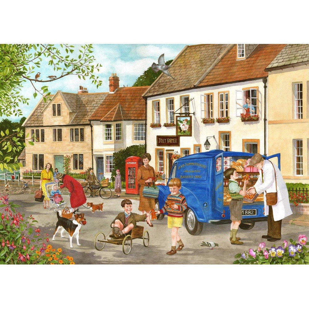 The House of Puzzles Gingerbread Boys 500 Piece Big Jigsaw Puzzle Image