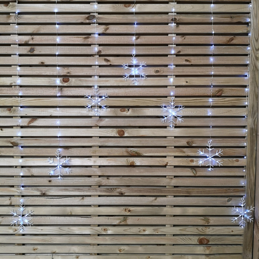 Samuel Alexander 147 Cool White LED Snowflake Curtain Light 1.2m Image 9
