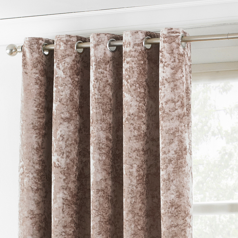 Paoletti Verona Oyster Fully Lined Eyelet Curtains 168 x 229cm Image 2