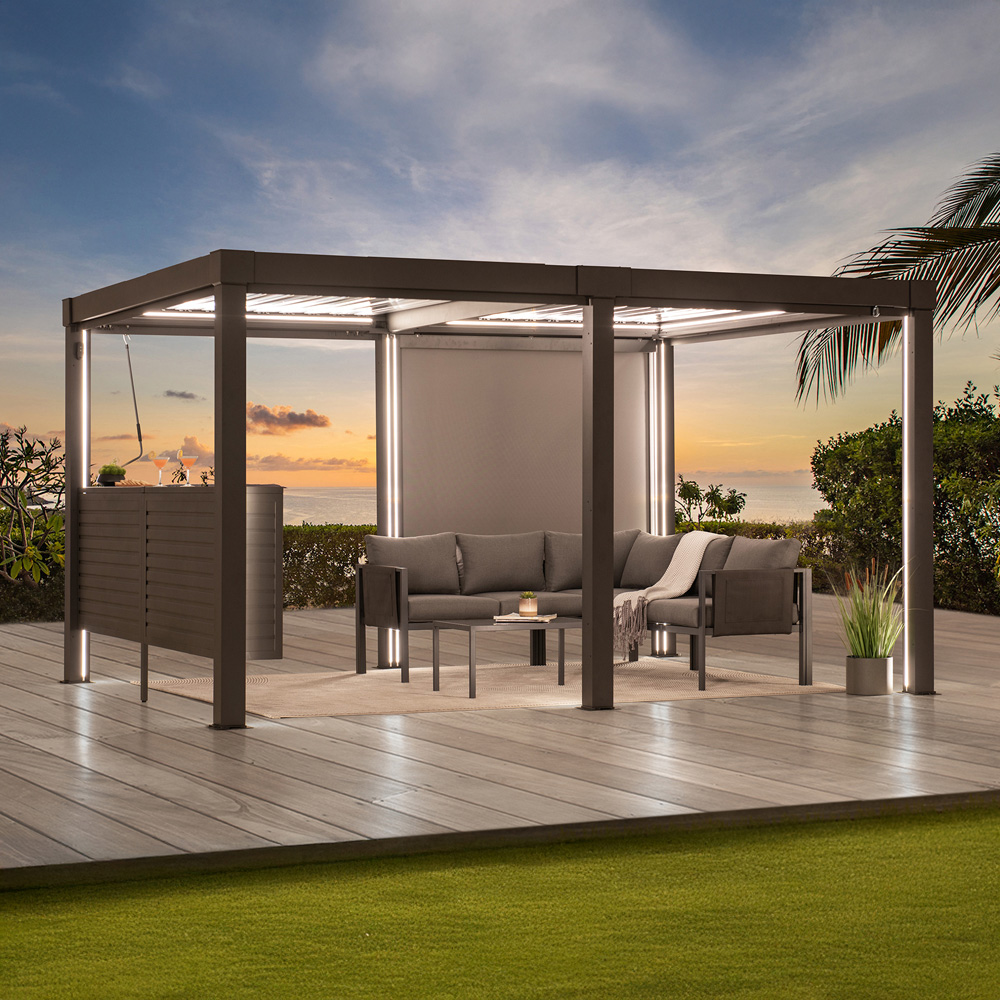 Sunjoy Accessory Bar for Louvered Pergola 3m (Gazebo Not Include) Image 1