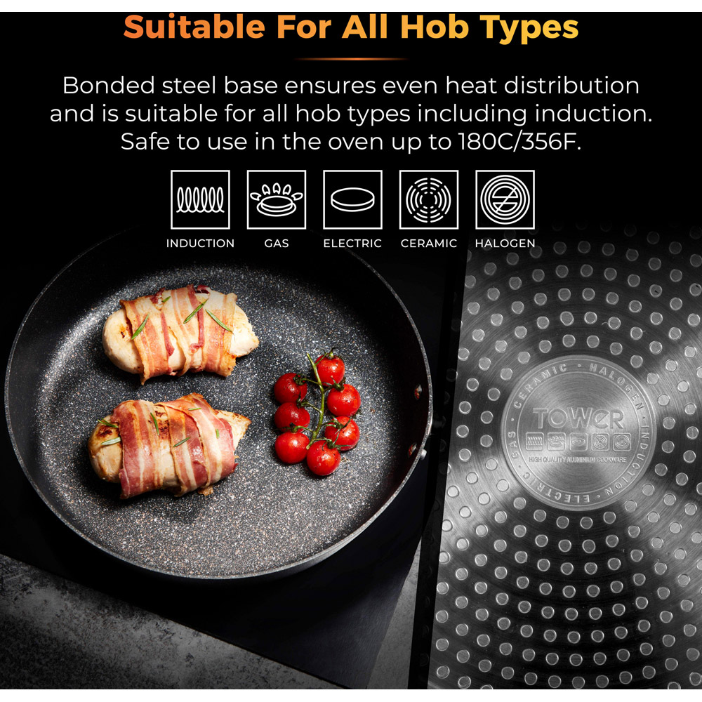 Tower Precision 30cm Black Forged Aluminium Non-Stick Frying Pan Image 5