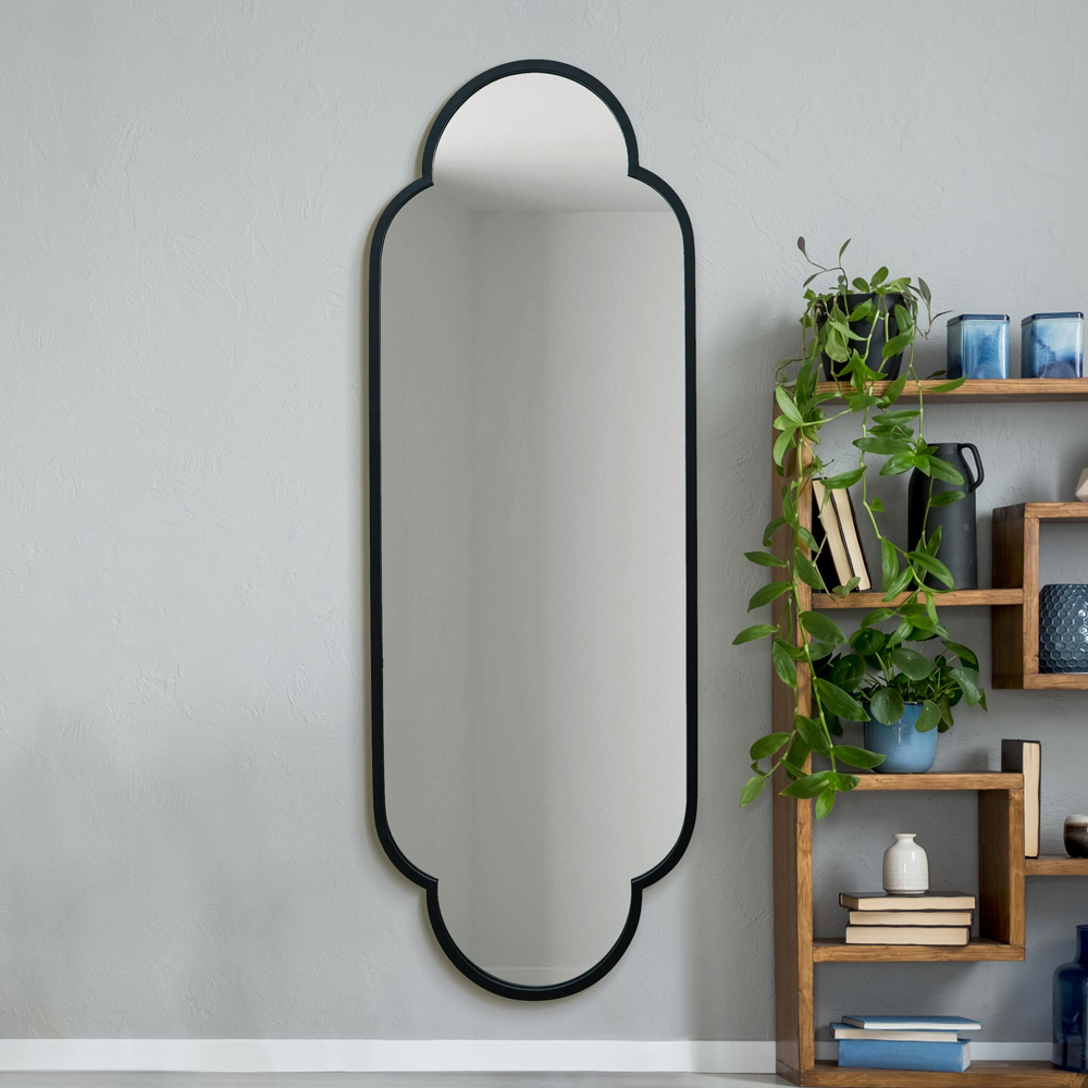 MirrorOutlet The Duplici Black Metal Double Arched Oval Wall Mirror 170 x 59cm Image 6