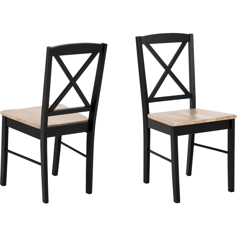 Florence Peru Elvira 4 Seater Dining Table Black and Oak Image 3