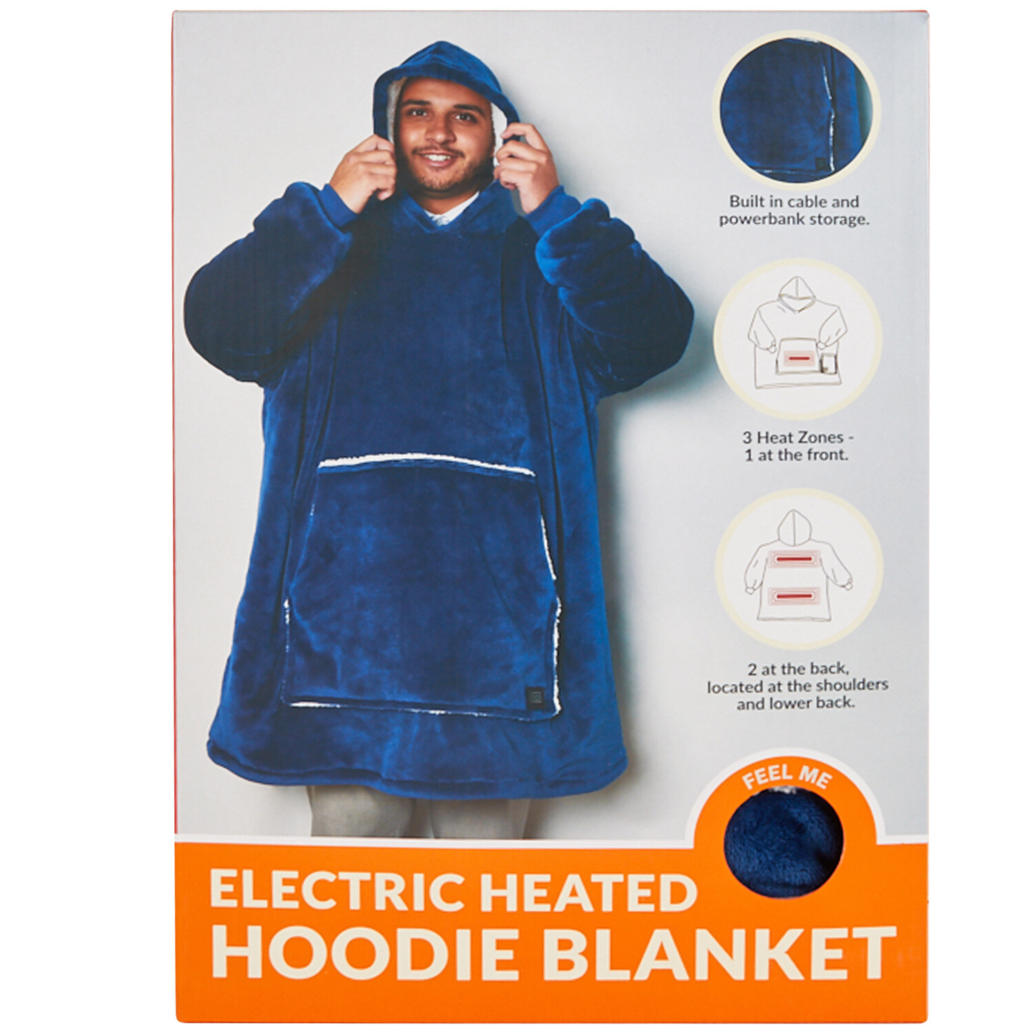 Electric Heated Hoodie Blanket - Pink or Blue Image 4