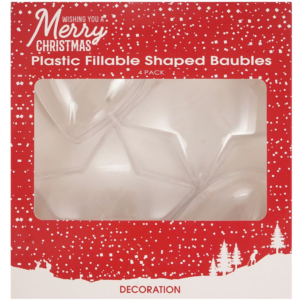 Plastic Fillable Shaped Baubles Image
