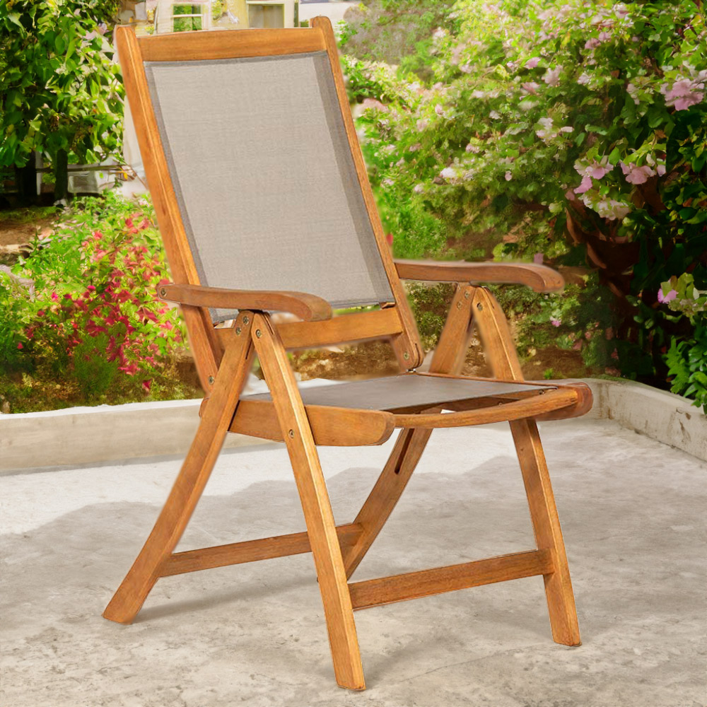 Henley Mink Grey Textylene Reclining Chair Image 1