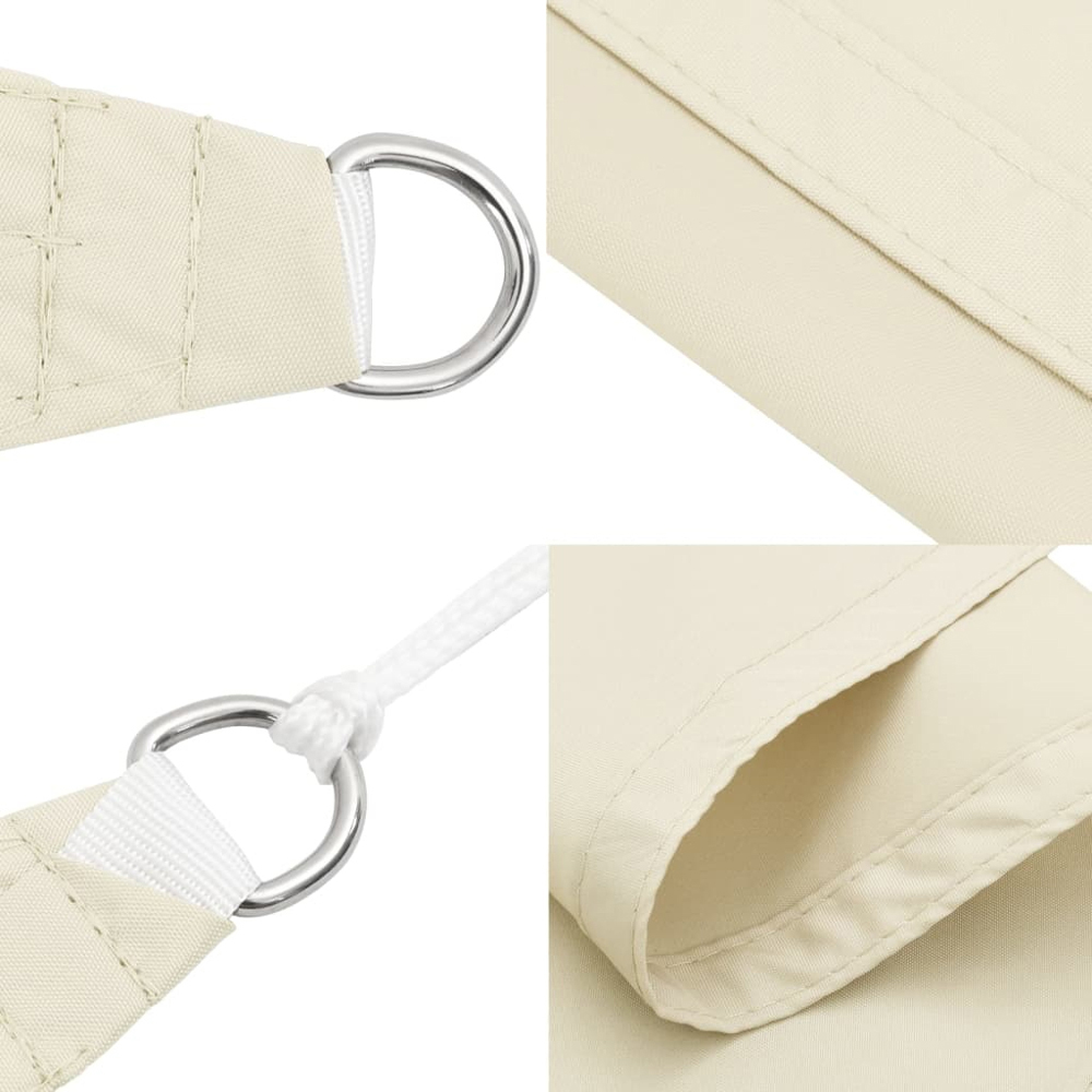 vidaXL Cream Triangular Sun Shade Sail 2 x 2 x 2m Image 5