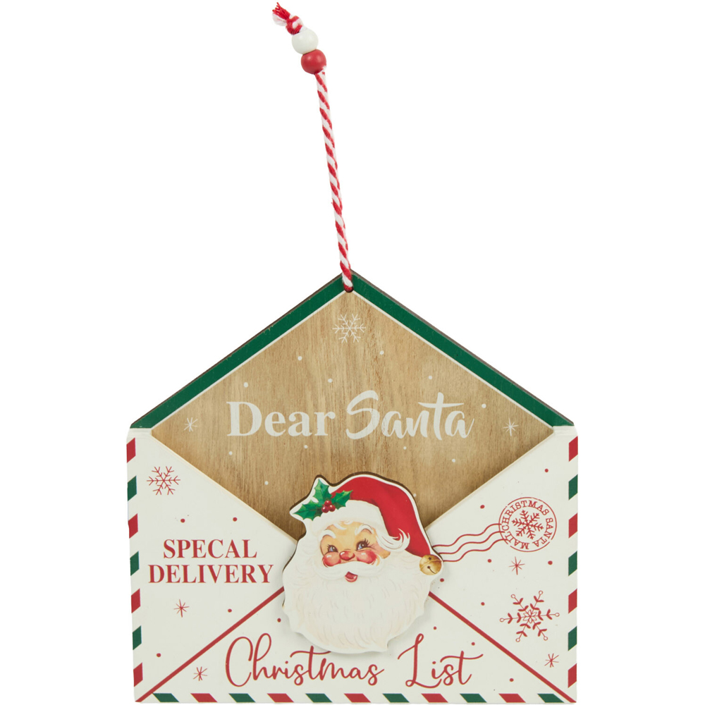 Wooden Christmas Envelope Decoration Image 7