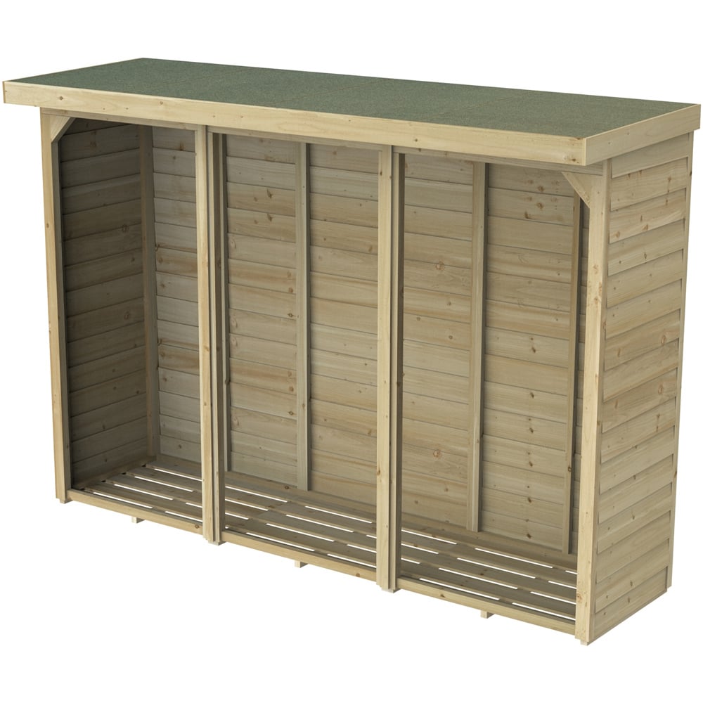 Forest Garden 2.1 x 8.7ft Large Log Storage Image 1