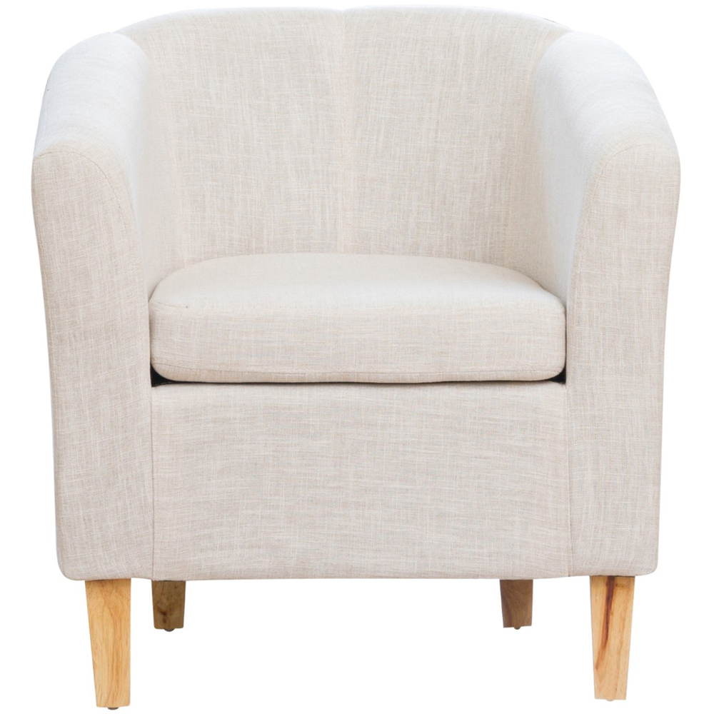 Artemis Home Alderwood Beige Hessian Tub Chair Image 2